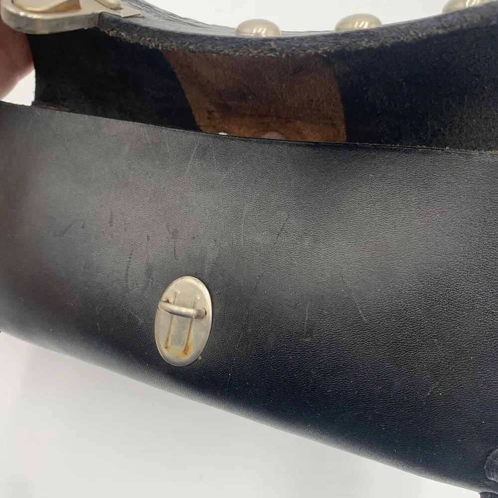 Leather Motorcycle Studded Storage Pouch Eagle‎